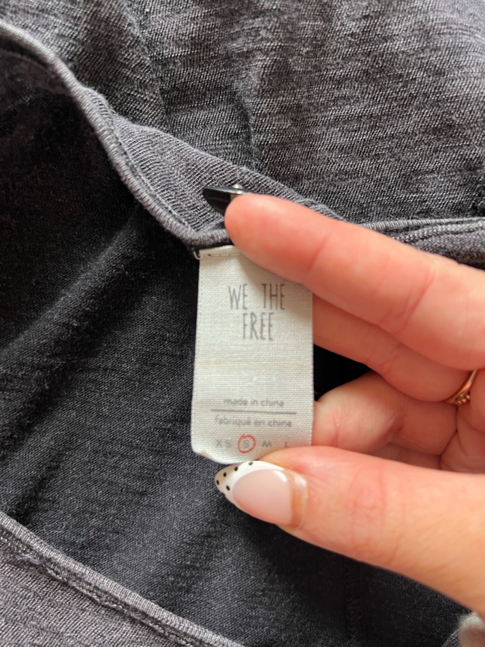 We The Free Washed Black Asymmetric Short Sleeve Top - Picture 5 of 5